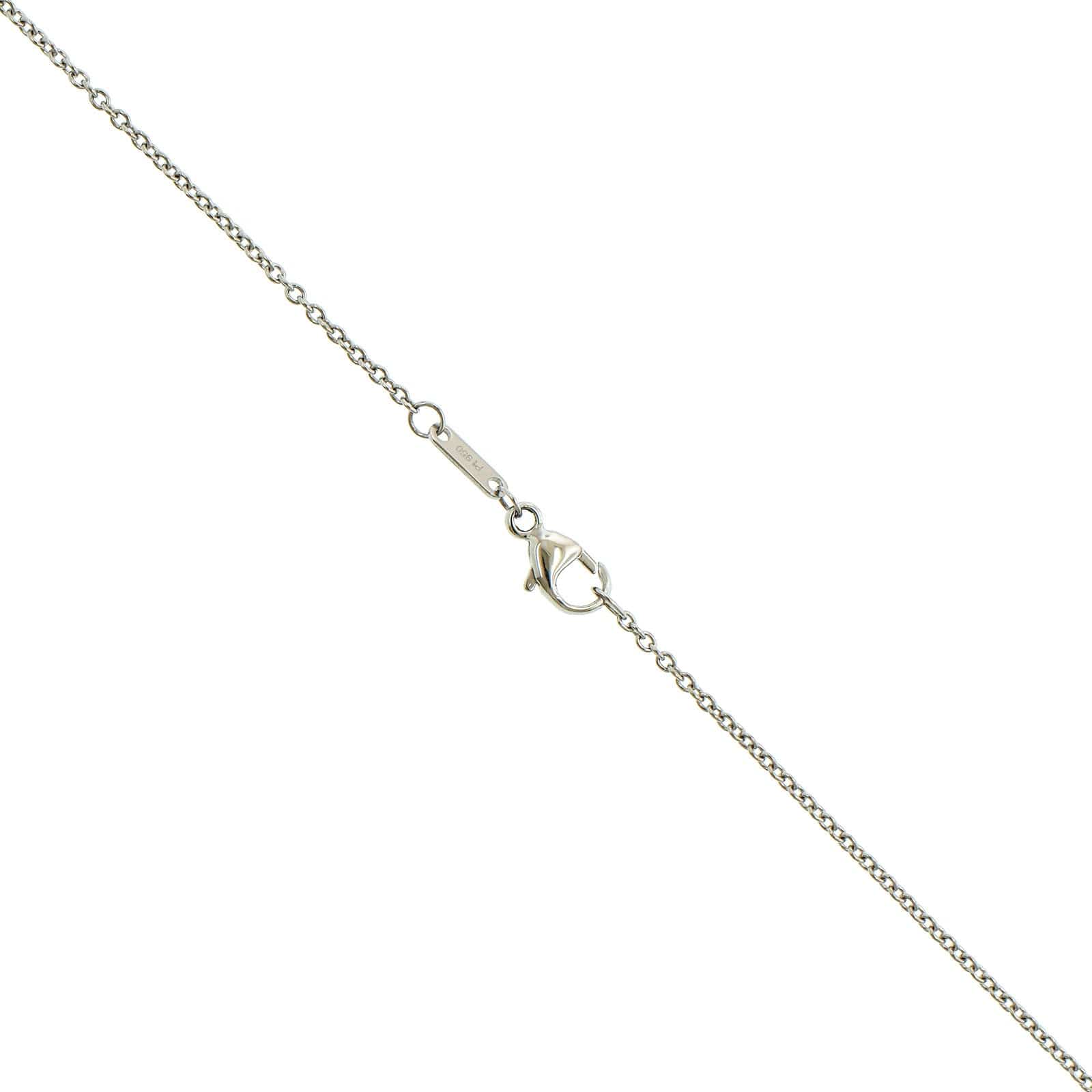 Platinum Ruby Heart Diamond Halo Necklace