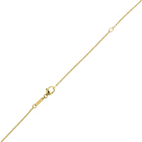 18K Yellow Gold & Platinum Diamond Halo & Ruby Necklace