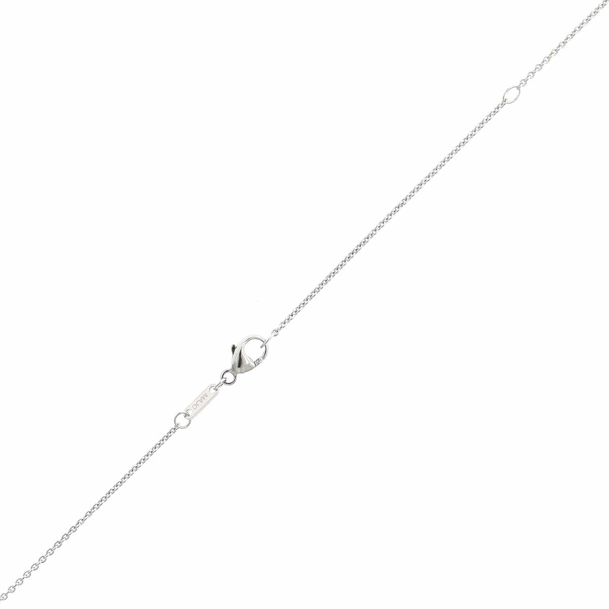 Platinum Diamond Halo and Round Ruby Necklace