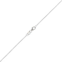 18K White Gold and Platinum Oval Ruby and Diamond Halo Necklace