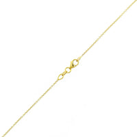 18K Yellow Gold Round Ruby and Diamond Halo Necklace