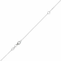 18K White Gold Ruby and Diamond Halo Pendant Necklace