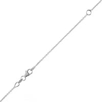 18K White Gold Ruby and Diamond Halo Pendant Necklace