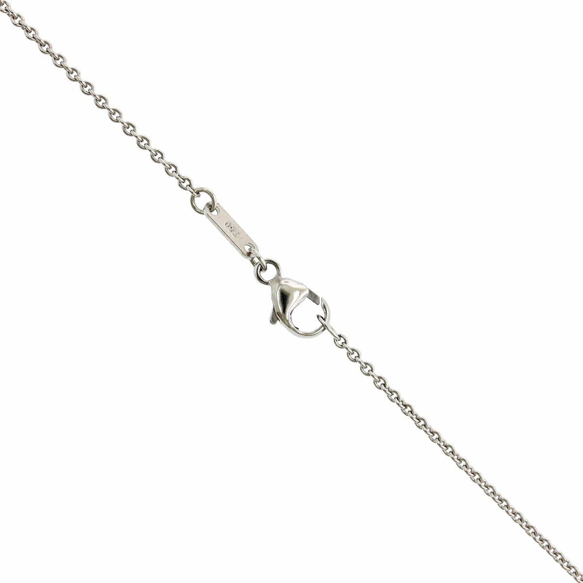 18K White Gold Cushion Yellow Sapphire Pendant