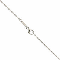 18K White Gold Cushion Yellow Sapphire Pendant