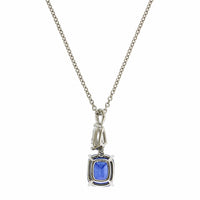 Platinum Blue Sapphire & Diamond Necklace