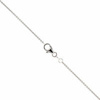18K White Gold Sapphire Diamond Halo Necklace
