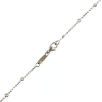 Platinum Cushion Sapphire Diamonds By The Yard Halo Necklace