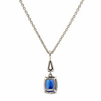 Platinum Blue Sapphire & Diamond Necklace