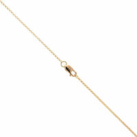 18K Yellow Gold Oval Sapphire and Diamond Halo Pendant Necklace