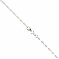 18K White Gold Oval Diamond and Pink Sapphire Pendant Necklace