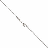 Platinum Diamond & Cushion Cut Sapphire Pendant Necklace