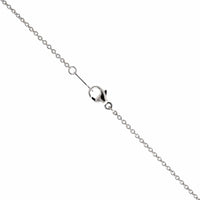 Platinum Diamond & Cushion Cut Sapphire Pendant Necklace