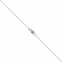 14K White Gold Oval Blue Sapphire and Diamond Halo Necklace