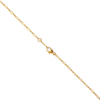 18K Yellow Gold Round Sapphire and Diamond Pendant Necklace