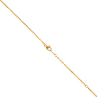 18K Yellow Gold Round Sapphire and Diamond Pendant Necklace