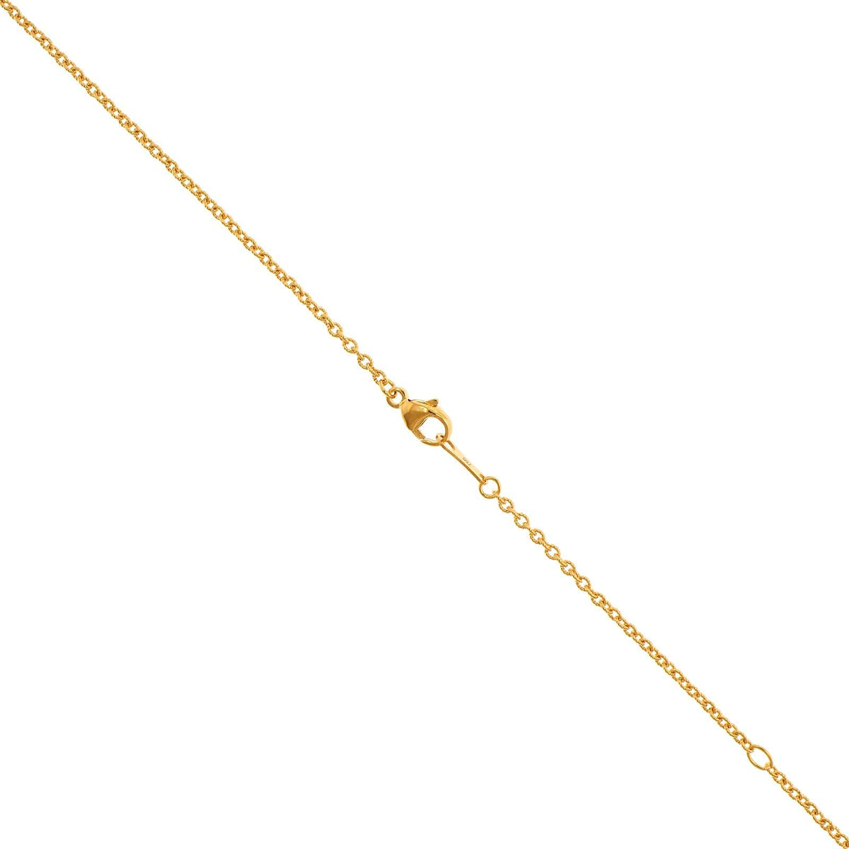 18K Yellow Gold Round Sapphire and Diamond Pendant Necklace