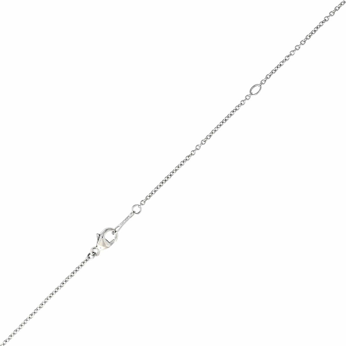 Platinum Pear Shaped Blue Sapphire and Diamond Pendant Necklace