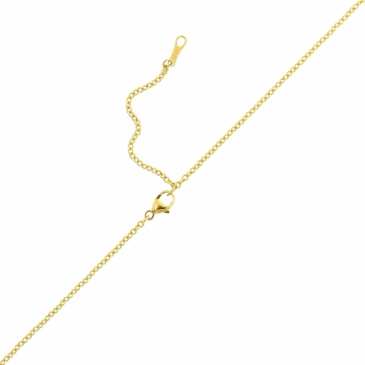 18K Yellow Gold and Platinum Octagonal Blue Sapphire and Diamond Halo Pendant Necklace