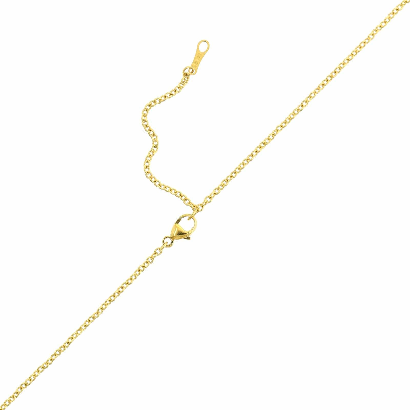 18K Yellow Gold and Platinum Octagonal Blue Sapphire and Diamond Halo Pendant Necklace
