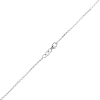 Platinum and 18K White Gold Oval Shaped Sapphire and Diamond Halo Necklace