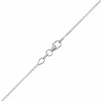 18K White Gold Oval Shaped Blue Sapphire and Diamond Halo Necklace