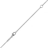 Platinum Emerald Cut Blue Sapphire and Diamond Halo Pendant Necklace