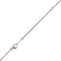 Platinum Round Blue Sapphire and Diamond Halo Necklace