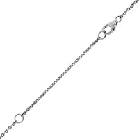 18K White Gold Oval Blue Sapphire and Diamond Halo Vintage Style Necklace