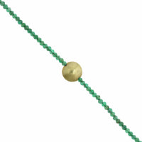 22K Yellow Gold Emerald Beaded Bracelet