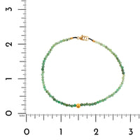 18K Yellow Gold Emerald Beaded Bracelet
