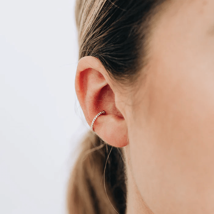 Anzie 14K Yellow Gold Diamond Ear Cuff