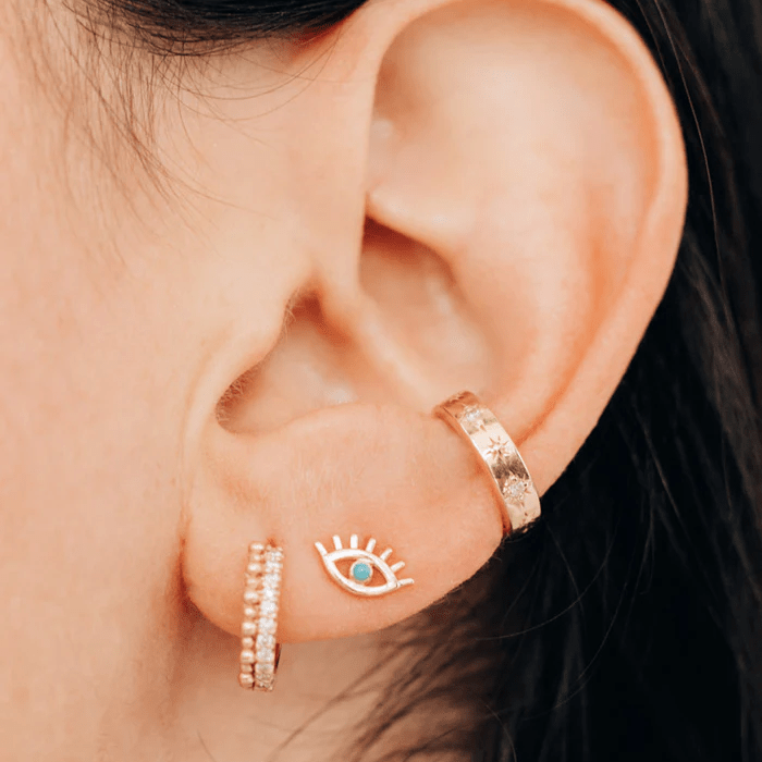 Anzie 14K Yellow Gold Celestial Diamond Ear Cuff
