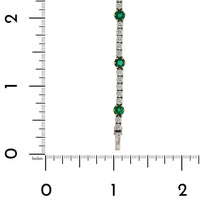 18K Two-Tone Emerald and Diamond Bracelet