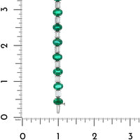 Platinum Alternating Oval Emerald and Baguette Shaped Diamond Tennis Bracelet