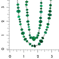 Platinum Emerald and Diamond Bead Necklace