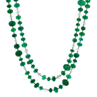Eclat Jewels Platinum Diamond and Bead Necklace
