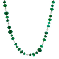 Eclat Jewels Platinum Diamond and Bead Necklace