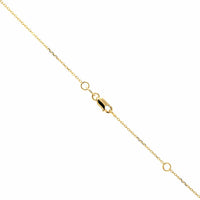 14K Yellow Gold Emerald and Diamond Pendant Necklace