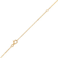 14K Yellow Gold Emerald and Diamond Quatrefoil Motif Pendant Necklace