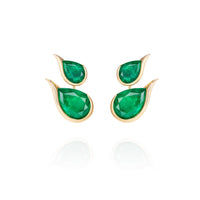Fernando Jorge 18K Yellow Gold and Emerald Ignite Double Earrings