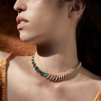 18K Yellow Gold and Emerald Ignite Necklace