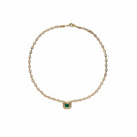 Azlee 18K Yellow Gold Staircase Medium Emerald Chain Necklace