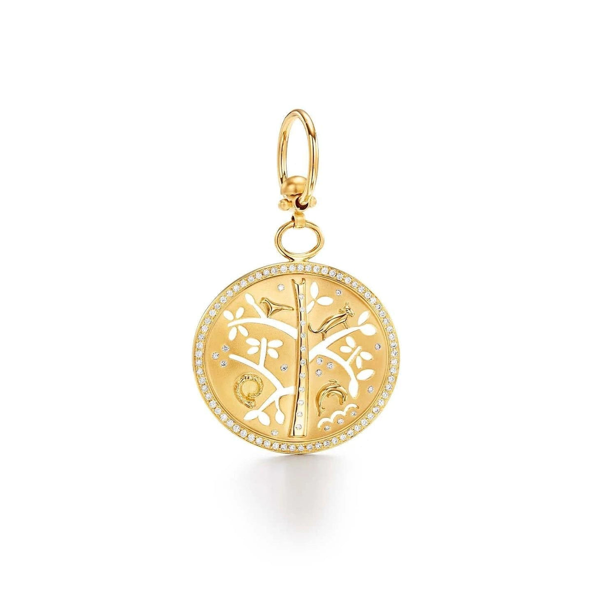 Temple St. Clair 18K Yellow Gold Diamond Tree of Life Pendant