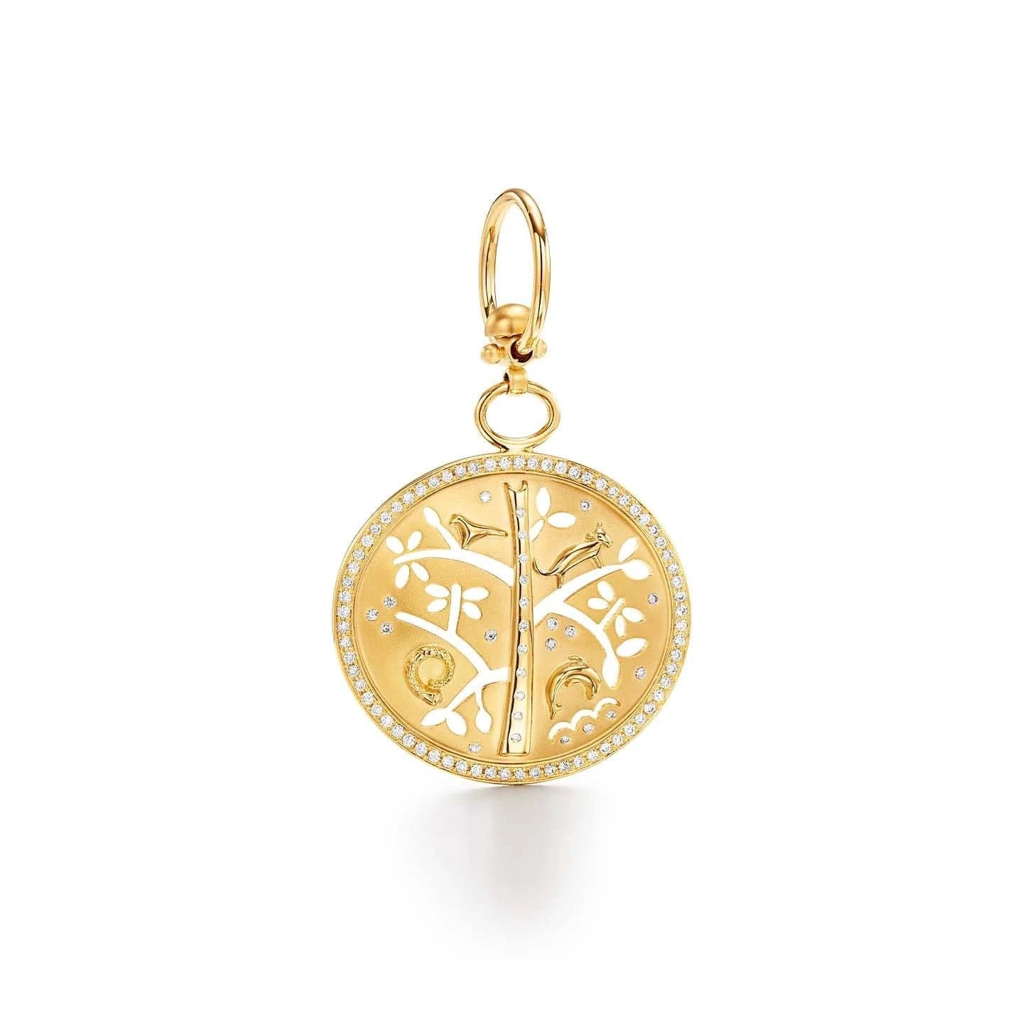 Temple St. Clair 18K Yellow Gold Diamond Tree of Life Pendant