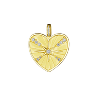 Penny Preville 18K Yellow Gold Diamond Heart Medallion