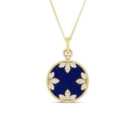 Roberto Coin 18K Yellow Gold Diamond and Lapis Pendant