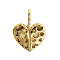 Lauren Rubinski 14K Yellow Gold "Strong Love" Heart Pendant