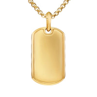 Sculpted Cable Tag in 18K Yellow Gold