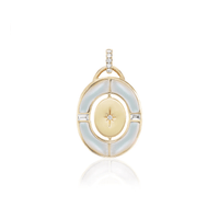18K Yellow Gold Mother of Pearl Pendant